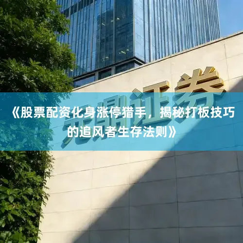 《股票配资化身涨停猎手，揭秘打板技巧的追风者生存法则》